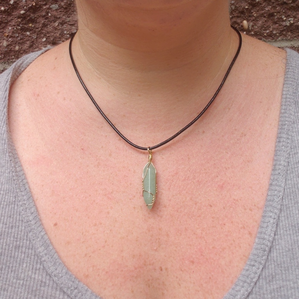 Natural Green Aventurine necklace 🐢 - Picture 2 of 5
